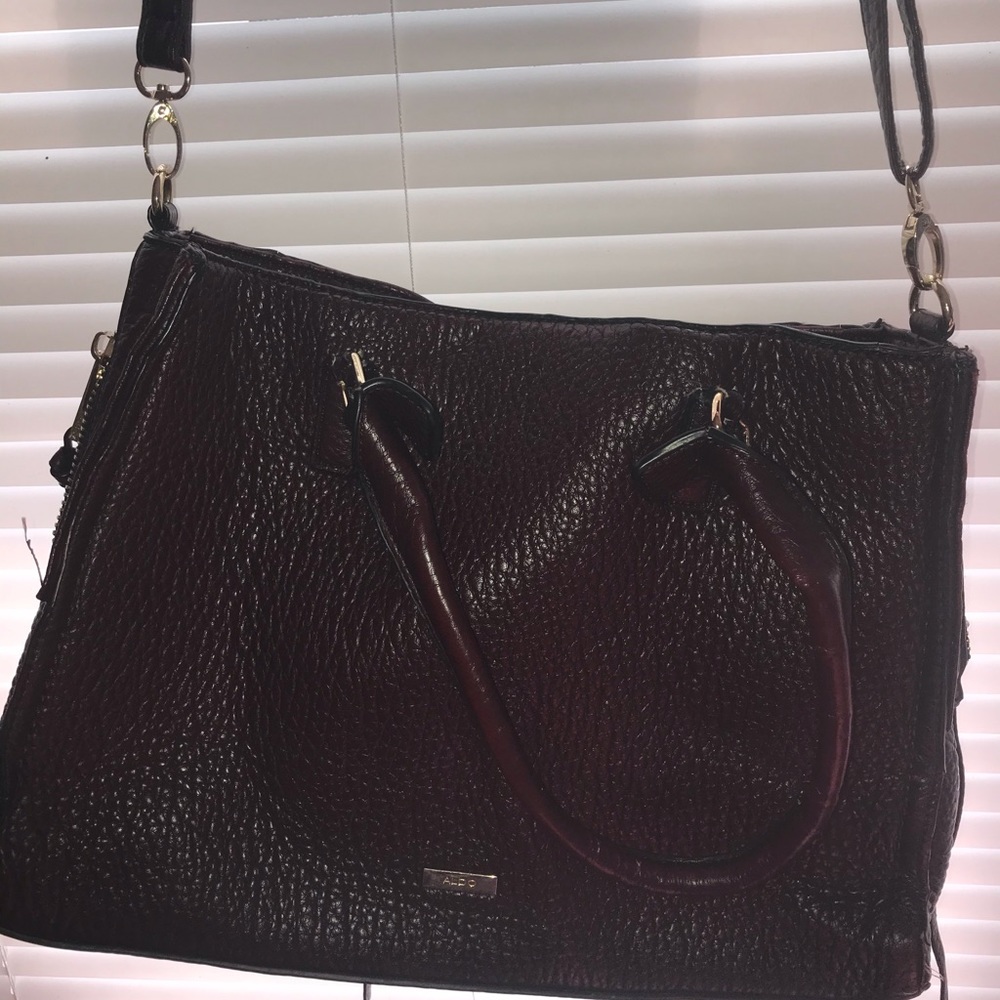 Beautiful leather plum bag